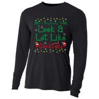 It's Beginning To Look A Lot Like Cocktails Funny Christmas Cooling Performance Long Sleeve Crew