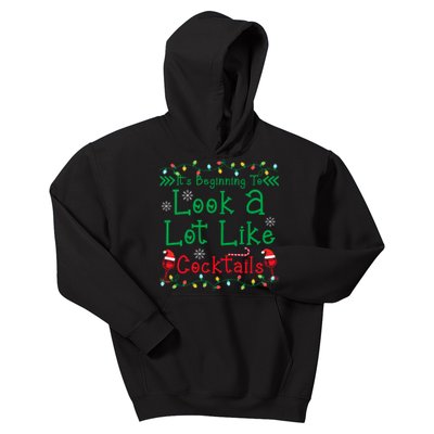 It's Beginning To Look A Lot Like Cocktails Funny Christmas Kids Hoodie