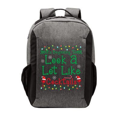 It's Beginning To Look A Lot Like Cocktails Funny Christmas Vector Backpack