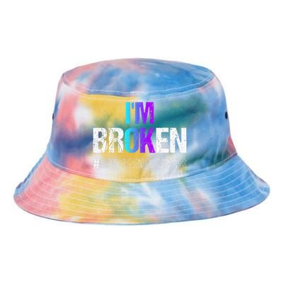 Im Broken Teal & Purple Ribbon Suicide Prevention Awareness Tie Dye Newport Bucket Hat