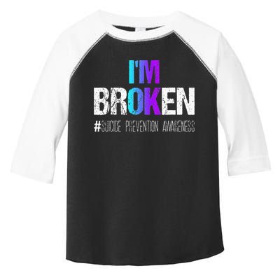 Im Broken Teal & Purple Ribbon Suicide Prevention Awareness Toddler Fine Jersey T-Shirt