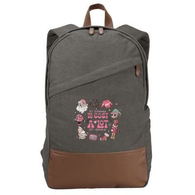 Its Beginning To Cost A Lot Like Christmas Pink Cotton Canvas Backpack