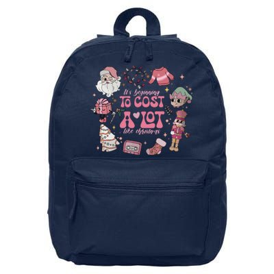 Its Beginning To Cost A Lot Like Christmas Pink 16 in Basic Backpack