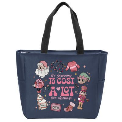 Its Beginning To Cost A Lot Like Christmas Pink Zip Tote Bag