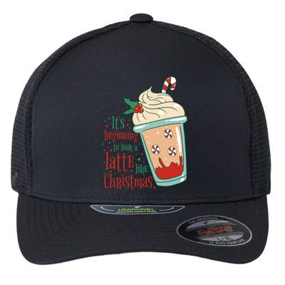 It's Beginning To Look A Latte Like Christmas Flexfit Unipanel Trucker Cap
