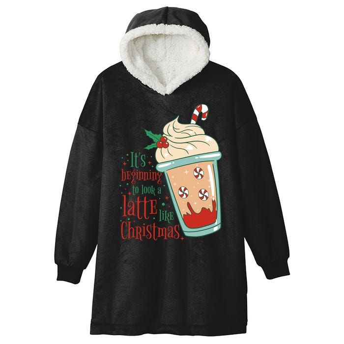 It's Beginning To Look A Latte Like Christmas Hooded Wearable Blanket