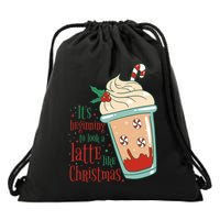 It's Beginning To Look A Latte Like Christmas Drawstring Bag