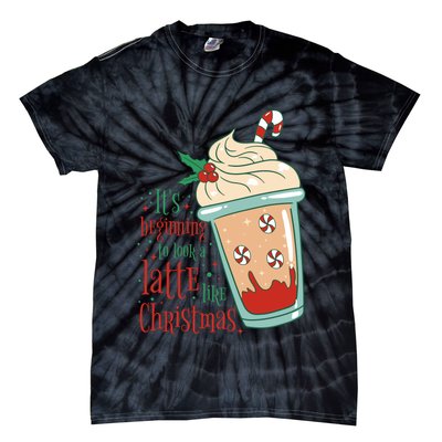 It's Beginning To Look A Latte Like Christmas Tie-Dye T-Shirt