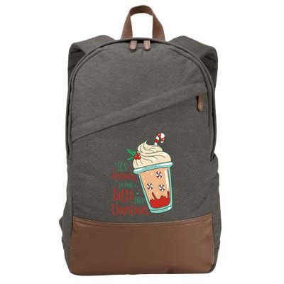It's Beginning To Look A Latte Like Christmas Cotton Canvas Backpack