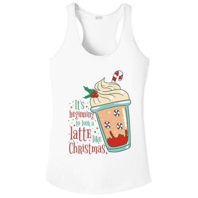 It's Beginning To Look A Latte Like Christmas Ladies PosiCharge Competitor Racerback Tank