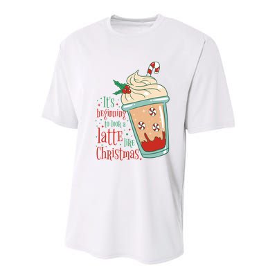 It's Beginning To Look A Latte Like Christmas Youth Performance Sprint T-Shirt