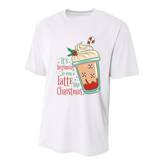 It's Beginning To Look A Latte Like Christmas Youth Performance Sprint T-Shirt