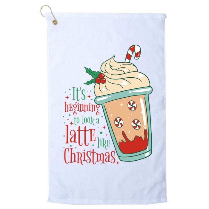 It's Beginning To Look A Latte Like Christmas Golf Towel