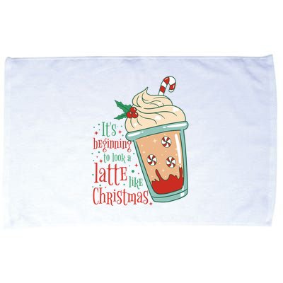 It's Beginning To Look A Latte Like Christmas Microfiber Hand Towel