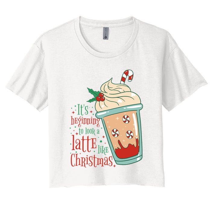 It's Beginning To Look A Latte Like Christmas Crop Top
