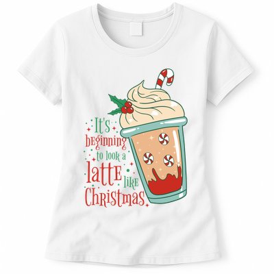 It's Beginning To Look A Latte Like Christmas Womens T-Shirt