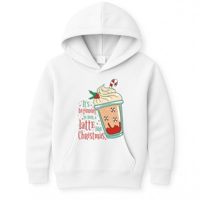 It's Beginning To Look A Latte Like Christmas Kids Hoodie