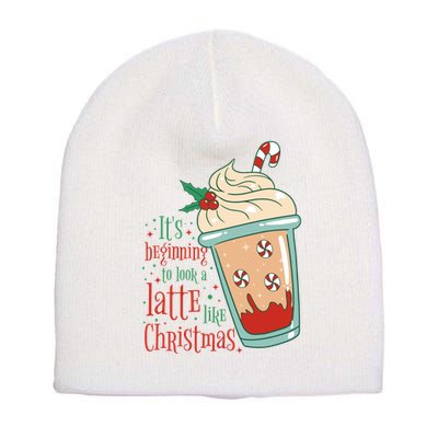 It's Beginning To Look A Latte Like Christmas Short Acrylic Beanie