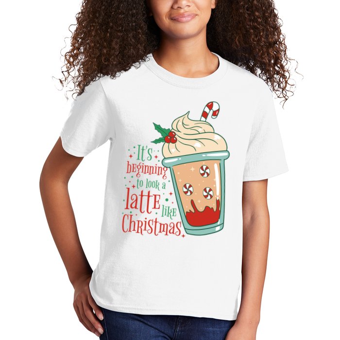 It's Beginning To Look A Latte Like Christmas Kids T-Shirt