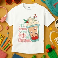 It's Beginning To Look A Latte Like Christmas Kids T-Shirt