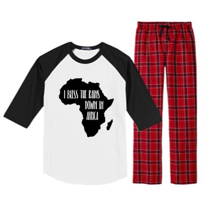 I Bless The Rains Down In Africa Raglan Sleeve Pajama Set