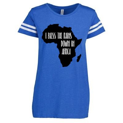 I Bless The Rains Down In Africa Enza Ladies Jersey Football T-Shirt