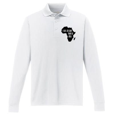 I Bless The Rains Down In Africa Performance Long Sleeve Polo