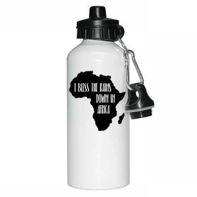 I Bless The Rains Down In Africa Aluminum Water Bottle