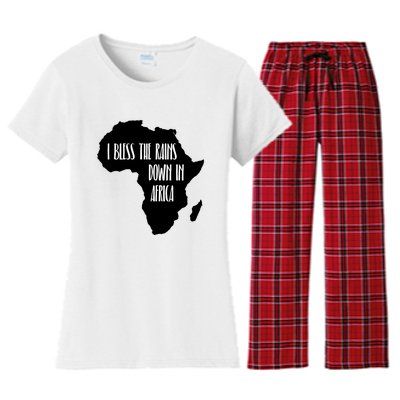 I Bless The Rains Down In Africa Women's Flannel Pajama Set