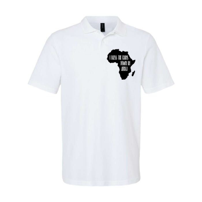 I Bless The Rains Down In Africa Softstyle Adult Sport Polo