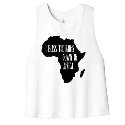 I Bless The Rains Down In Africa Women's Racerback Cropped Tank