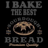 I Bake The Best Sourdough Bread Bakery Baker Cropped Pullover Crew