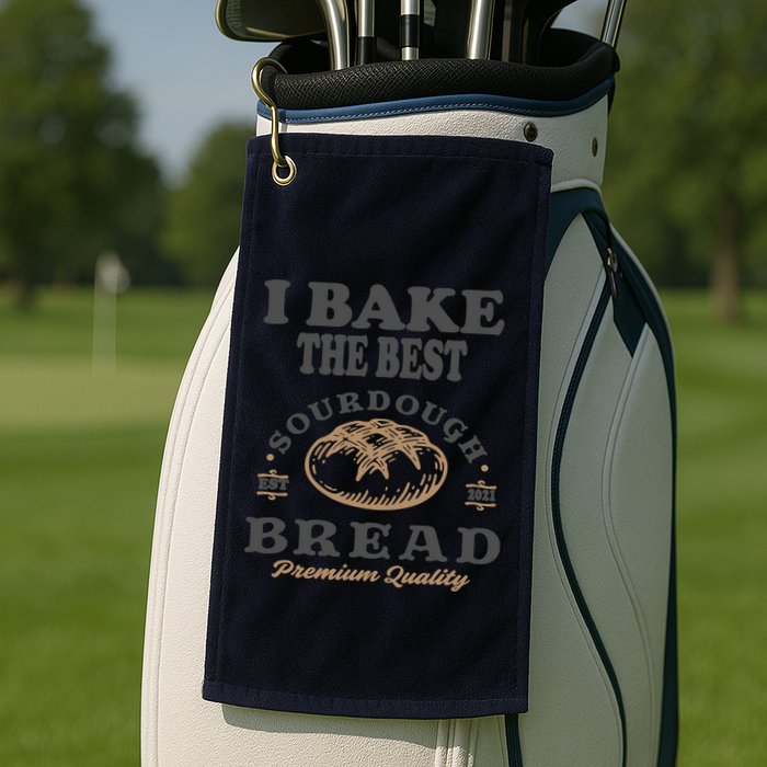 I Bake The Best Sourdough Bread Bakery Baker Golf Towel