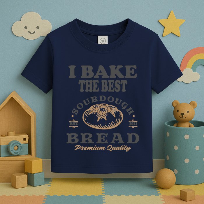 I Bake The Best Sourdough Bread Bakery Baker Toddler T-Shirt