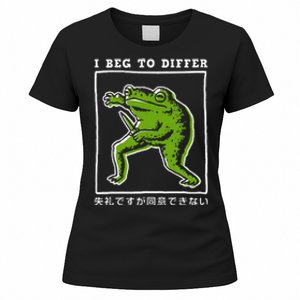 I Beg To Differ Frog Japanese Women's T-Shirt