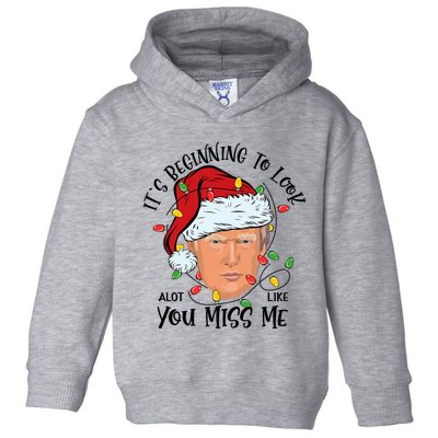 Its Beginning To Look A Lot Like You Miss Me Trump Christmas Toddler Hoodie