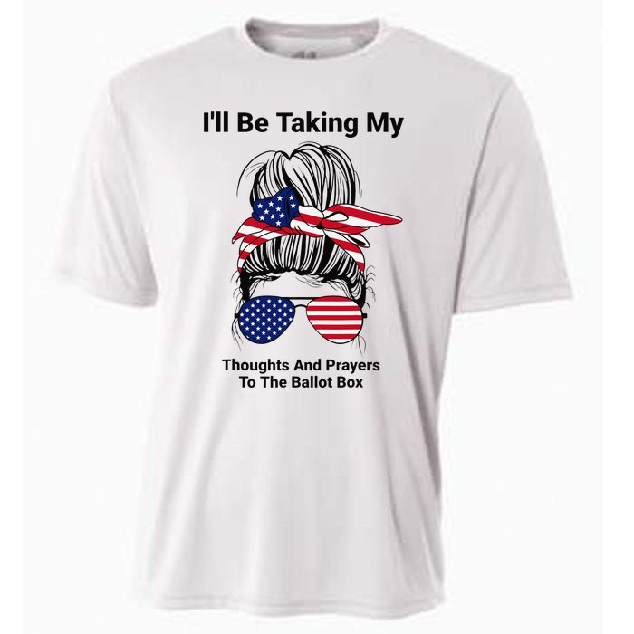 I'll Be Taking My Thoughts And Prayers To The Ballot Box Cooling Performance Crew T-Shirt