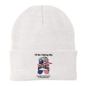 I'll Be Taking My Thoughts And Prayers To The Ballot Box Knit Cap Winter Beanie