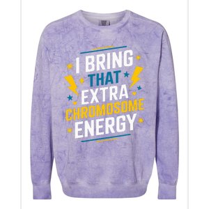 I Bring That Extra Chromosome Down Syndrome Awareness Colorblast Crewneck Sweatshirt