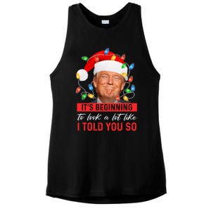 ItS Beginning To Look A Lot Like I Told You So Trump Xmas Gift Ladies PosiCharge Tri-Blend Wicking Tank