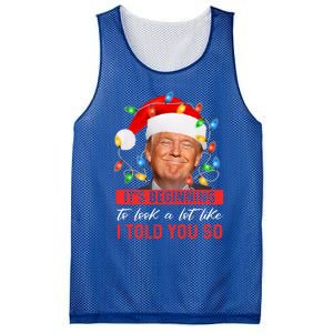 ItS Beginning To Look A Lot Like I Told You So Trump Xmas Gift Mesh Reversible Basketball Jersey Tank