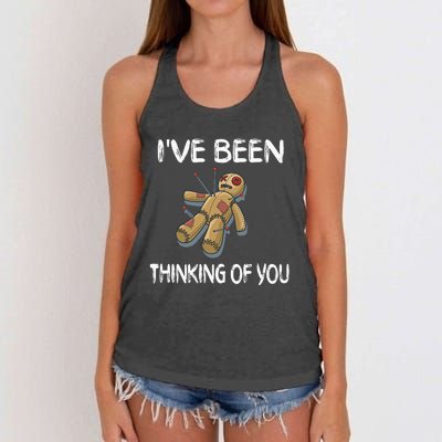 IVe Been Thinking Of You Voodoo Doll Women's Knotted Racerback Tank