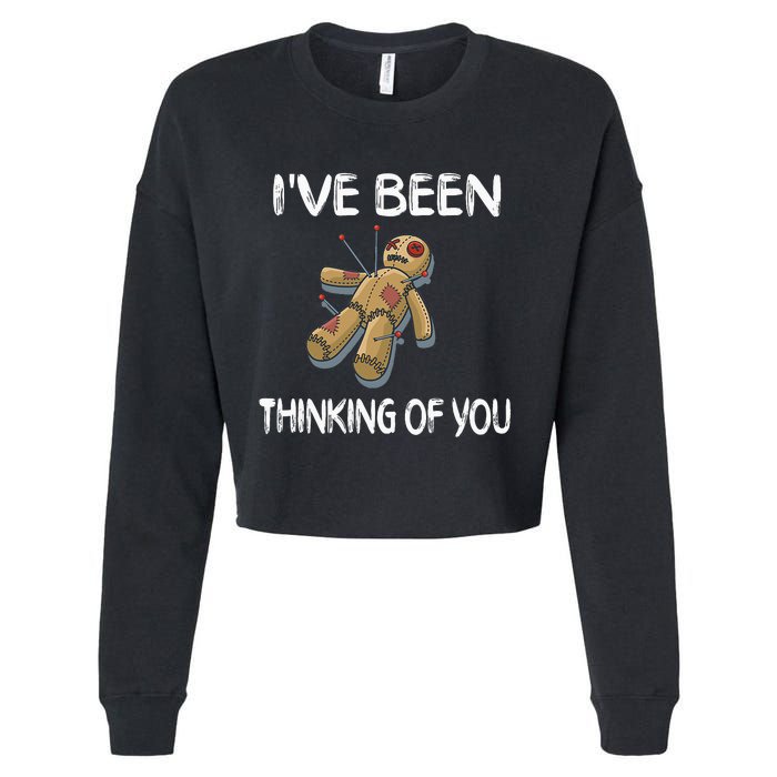 IVe Been Thinking Of You Voodoo Doll Cropped Pullover Crew