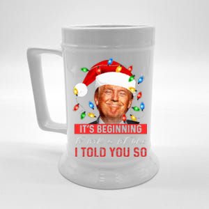 It's Beginning To Look A Lot Like I Told You So Trump Xmas Beer Stein