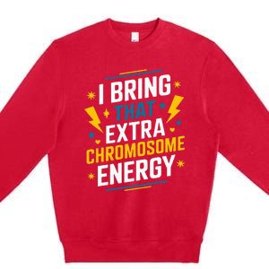 I Bring That Extra Chromosome Down Syndrome Awareness Premium Crewneck Sweatshirt