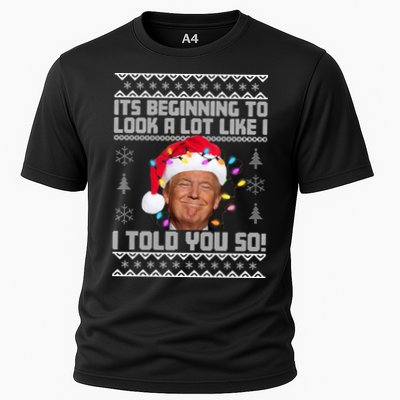 Its Beginning To Look A Like I Told You So Ugly Christmas Cooling Performance Crew T-Shirt