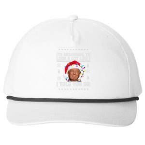 Its Beginning To Look A Like I Told You So Ugly Christmas Snapback Five-Panel Rope Hat