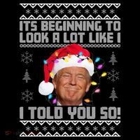 Its Beginning To Look A Like I Told You So Ugly Christmas Tall Sweatshirt