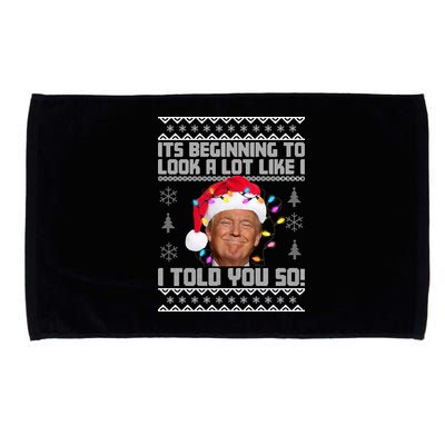 Its Beginning To Look A Like I Told You So Ugly Christmas Microfiber Hand Towel