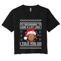 Its Beginning To Look A Like I Told You So Ugly Christmas Crop Top